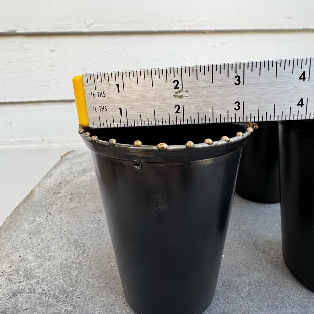 Elegant Dark Metal Vases set of 6 - Picture 4 of 6